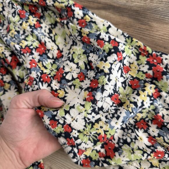 Free People Ruffle Your Feathers Floral Wide Leg Jumpsuit Women’s Large - Picture 10 of 11